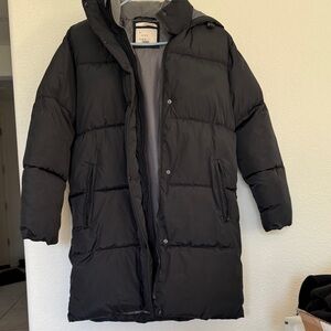 A New Day Black Quilted Puffer Coat